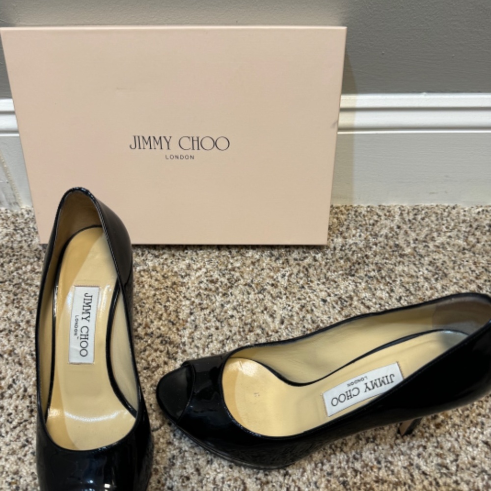 Jimmy Choo black heels pumps size 7